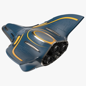 Shuttle Spacecraft Concept Dark Color 3D