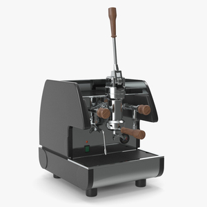 3D La Pavoni BAR T 1L Espresso Machine Chrome and Wood