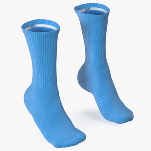 3D Long Socks Nike Blue on The Foot Standing Toes