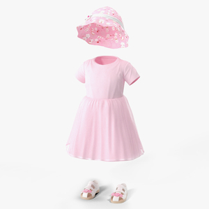 3D model Outdoor Summer Dress for Girls