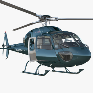 3D Helicopter Eurocopter AS 355N Rigged