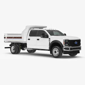 Ford F550 Super Duty Dump White 2023 Simple Interior 3D