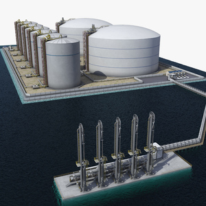 3D model Liquefied Natural Gas Terminal