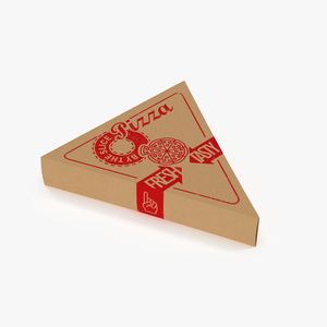 3D model Triangle Craft Paper Pizza Packaging Box