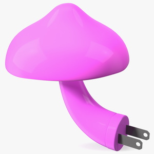 LED Mushroom Night Light Pink 3D model