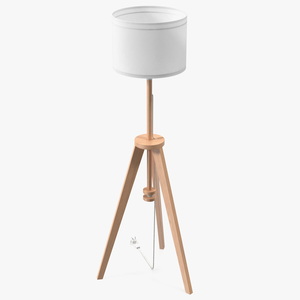 3D model Wood Floor Lamp