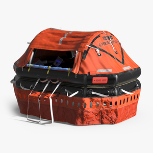 3D model Inflatable Life Raft Open