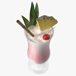 3D Beach Cocktail Red model