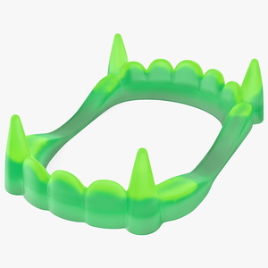 Vampire Teeth Green 3D model