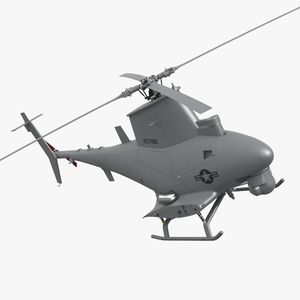 3D Northrop Grumman MQ-8 Fire Scout Rigged for Cinema 4D model