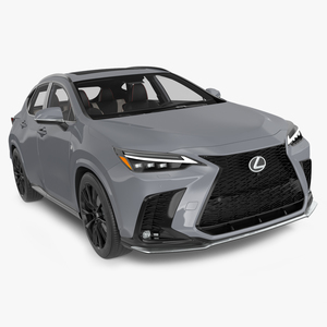 Premium 2024 Lexus NX Hybrid Grey Simple Interior 3D model