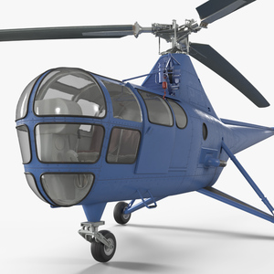 Civilian Multirole Helicopter Blue 3D model