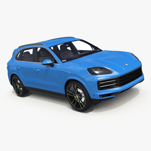 Porsche Cayenne Luxury SUV Montego Blue 3D model