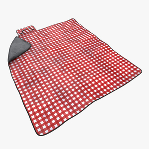 3D Picnic Blanket Red model