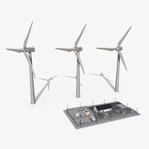 3D model Wind Farm Substation