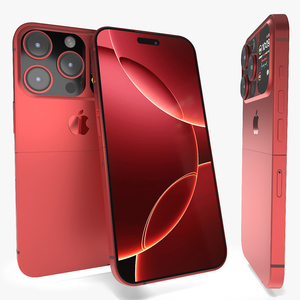 Apple iPhone Flip Crimson Red 3D model