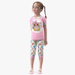 3D Child Girl Home Style