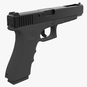 3D Handgun Black model