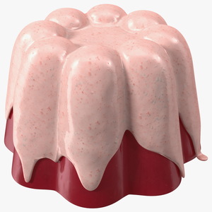 3D Jelly Pudding Fruit with Strawberry Cream