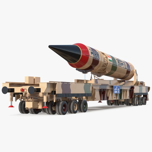 3D Indias Ballistic Missile Defence System Agni III model