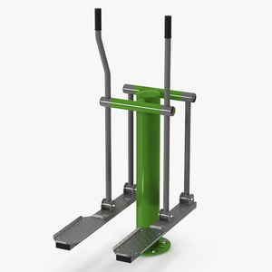 3D Green Ski Walking Outdoor Fitness Equipment model