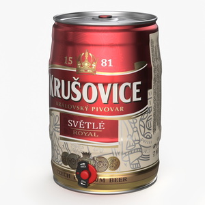 Krusovice Beer 5 Liter Barrel 3D model