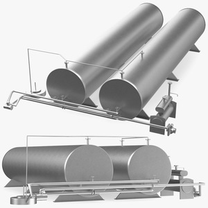 3D Horizontal Bitumen Storage Tank