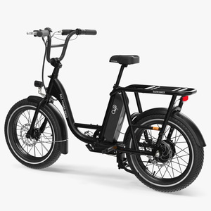 Electric Delivery Bike RadRunner Black Rigged for Cinema 4D 3D model