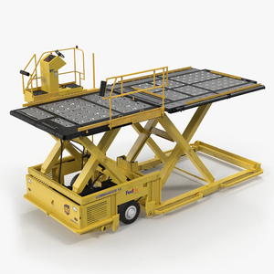 Lower Deck Loader Yellow 3D model