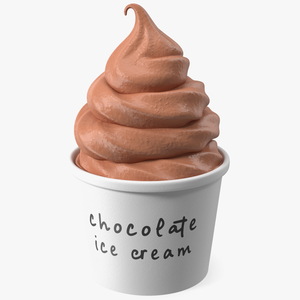 3D Chocolate Ice Cream Cup model