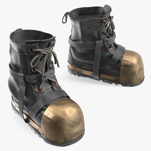 Old Vintage Diving Boots 3D model
