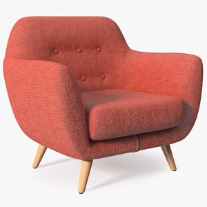 3D Red Loa Armchair