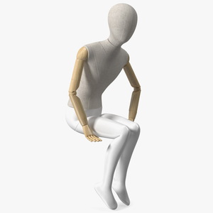 Flexible Child Mannequin Sitting Pose 3D