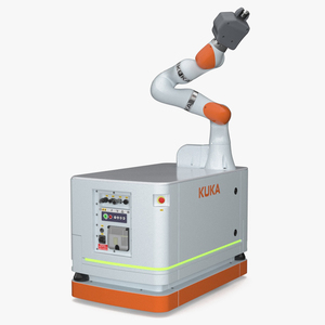 Autonomous Robot KUKA KMR Iiwa with Manipulator Rigged 3D model