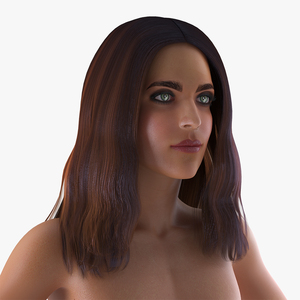 Nude Woman T-Pose 3D