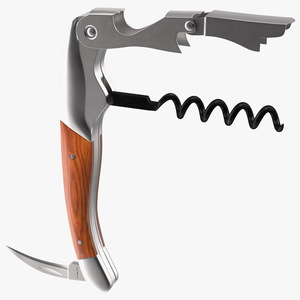 Waiters Corkscrew Wood Handle 3D model