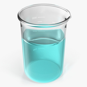 3D model Measuring Cup with Liquid