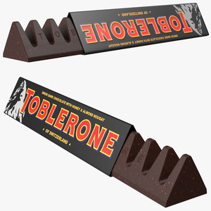 3D model Opened Toblerone Dark Chocolate Bar