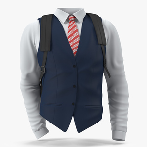 3D model School Vest with Bag