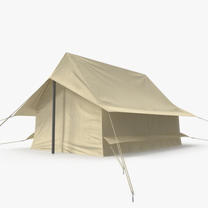 3D Sand Color Vintage Ridge Tent Closed