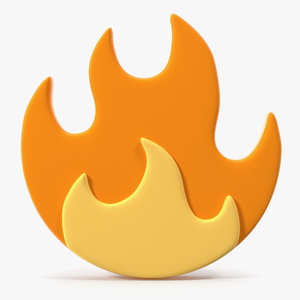 3D model Fire Emoji