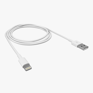 3D Apple Lightning to USB Cable model