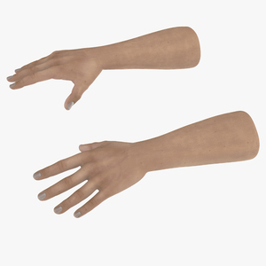 3D model Man Hands Rigged for Cinema 4D