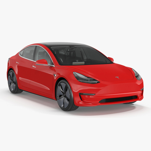 Tesla with Aero Wheel Cower Accessories 3D model