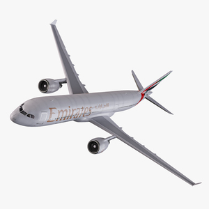 3D Emirates Airbus A330-200 Rigged