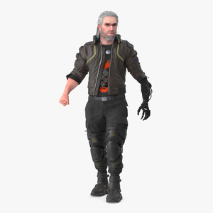 Cyberpunk 2077 Character Geralt Walking Pose 3D model