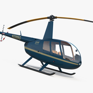 Light Helicopter Robinson R44 3D model