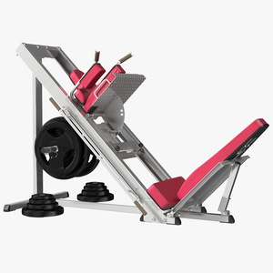 Plate Loaded Leg Press Machine Set 3D model