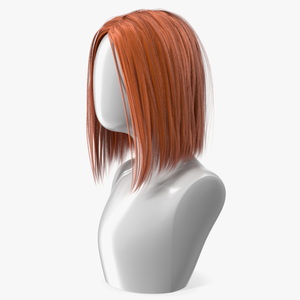 3D Medium Length Wig Red