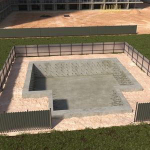 Construction Foundation Pit 3D